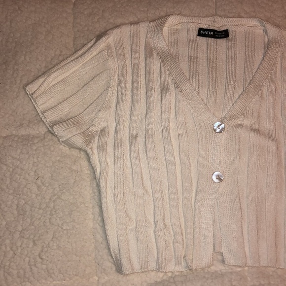 White button down cardigan T-shirt - Picture 3 of 3